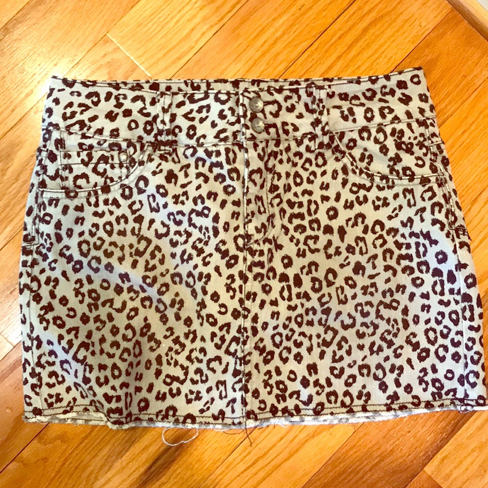 Justice Leopard Print Skirt